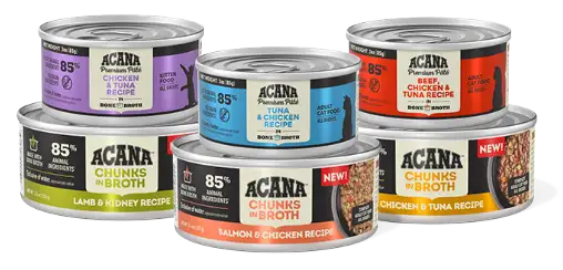ACANA Wet Cat Food single can and variety pack
